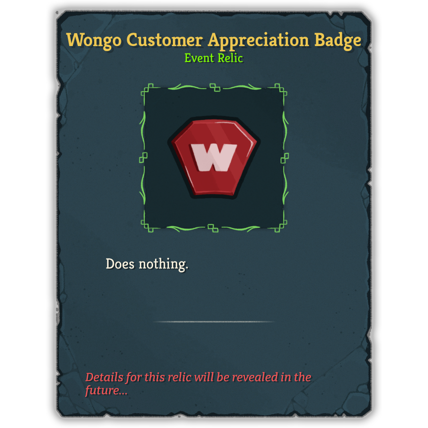 Wongo Customer Appreciation Badge